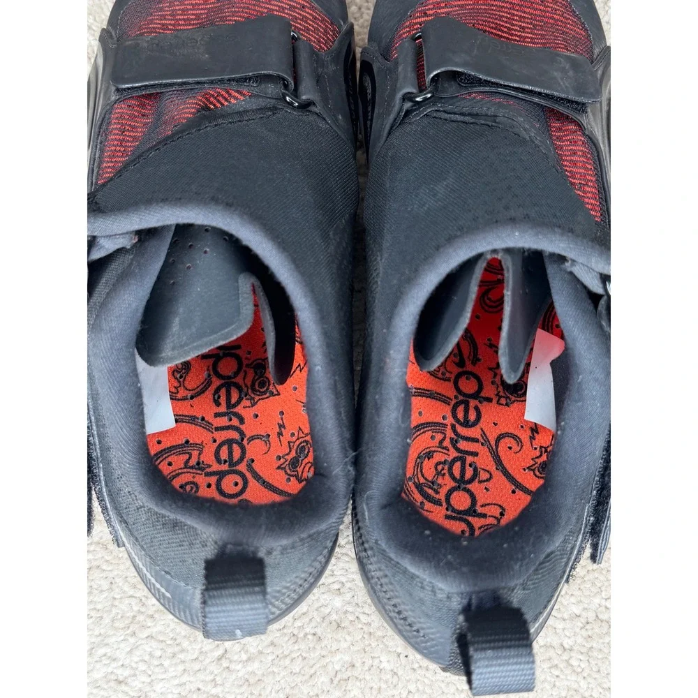 Nike SuperRep Cycle Shoes Mens 10.5 Black Red Excellent CW2191-008 Indoor Bike